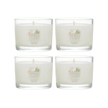 Yankee Candle Signature Votive Mini Kaars, Kokosnoot Strand Geur, Natuurlijke Sojawas, 1.3 OZ Glas Jars (Set van 4)