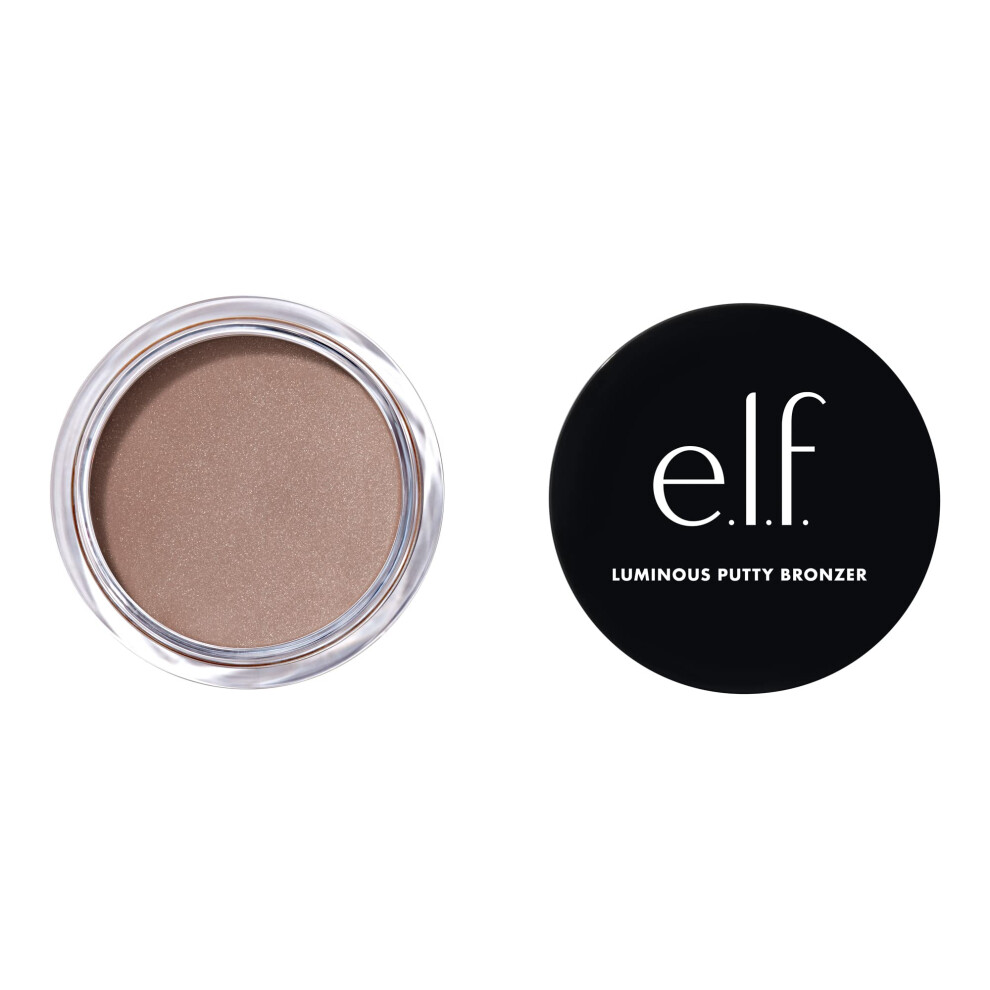 e.l.f. Luminous Putty Bronzer  Lightweight Putty-to-Powder Bronzer For A Radiant  Glowing Finish  Highly Pigmented  Vegan & Cruelty-Free  Vacay Mood