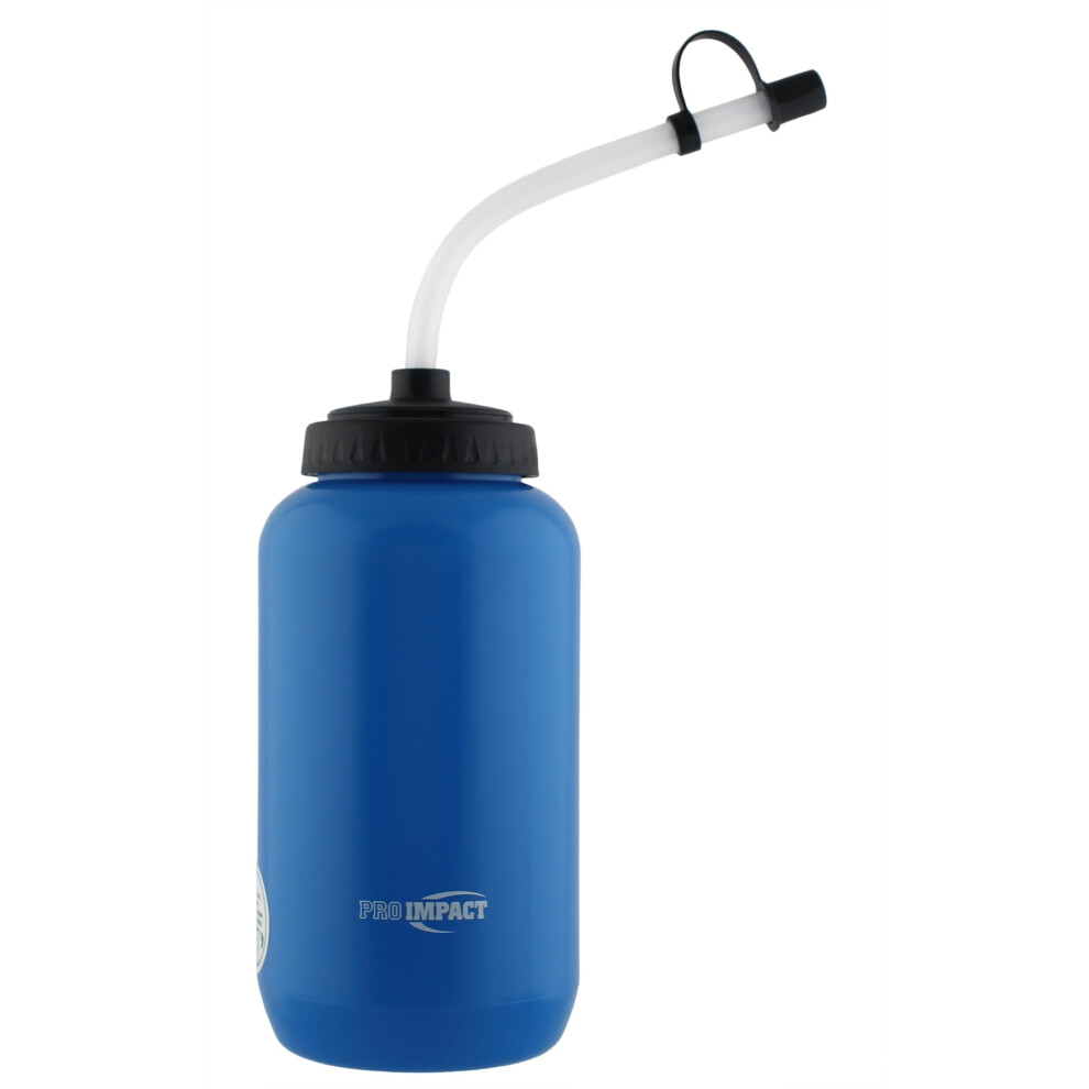 Bouteille d'eau compressible Pro Impact avec longue paille pliable - Plastique LDPE sans BPA - Hydratation pour le baseball, le hockey, la gym, l