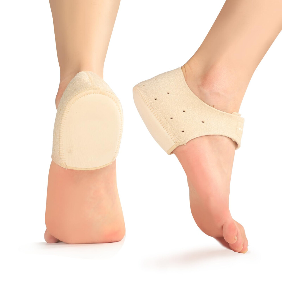 Promifun Plantar Fasciitis Heel Cup Protectors - Heel Cups For Heel Spur,Achilles Tendinitis,Cracked Heels,Heel Pain Relief Products - Gel Heel Cushio