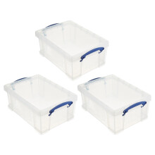 Bote vraiment utile Bote a conteneur de stockage en plastique empilable de 9 litres avec couvercle instantane et poignees de verrouillage de cl