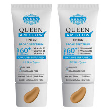 QUEEN AM GLOW | SZNEZETT Sunscreen SPF 60 PA+++Primer-Arc hidratl - B3 vitamin B5 E - Nem zsros, selymes tapints, olajmentes illatanyag, QUEEN