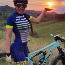 (L, 10) cycling suit jumpsuit women's short sleeved mountain bike cycling equipment