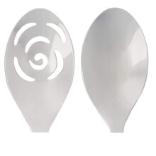 Knork Original Forged Matte XL serveerlepel extra groot 2-delige set zilver