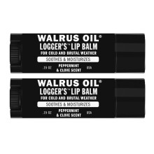 WALRUS OLIE - Logger's lippenbalsem 2-pack 100% veganistisch gemaakt met candelillawas, amandelolie, kokosolie, jojoba-olie en natuurlijke ingredi?te