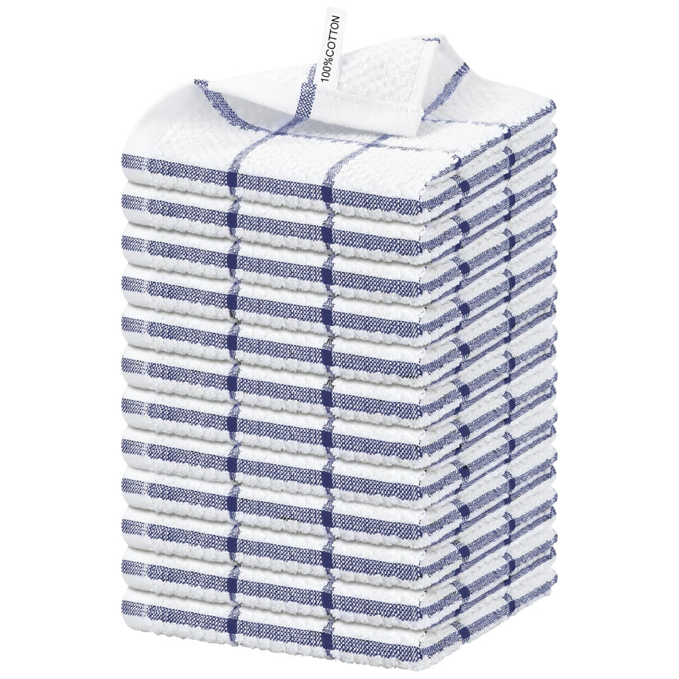 Nialnant 100% Katoenen Badstof Keukendoeken, Zachte Absorberende Vaatdoeken Voor Het Afwassen, Snel Drogende Vaatdoeken - 12X12 Inch, 12 Stuks-image