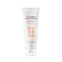 Mazarin Marine Collageen Zonnebrandcr?e SPF50+ PA+++ Groot formaat 100 ml voor alle huidtypes / 3 IN 1 (verhelderend + anti-rimpel + zonnebrandcr?e)