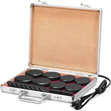 Hprampi 18Pcs Hot Rocks Massage Stones met Heater Kit, Professionele Basaltstenen voor Massage