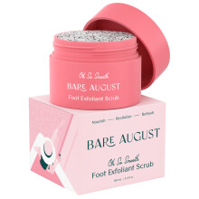 Esfoliante para Pés Bare August - Tratamento Natural e Puro - Suaviza a Pele, Amacia Calosidades, Alivia Rachaduras Secas