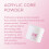 Young Nails Acrylic Core Powder - Αυτοεπιπεδούμενη Πούδρα Νυχιών, Διαφανές Ροζ Λευκό 2
