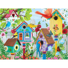 Bits and Pieces - Legpuzzel van 500 stukjes voor volwassenen - Birdhouse Garden 500 pc's Grote puzzel van kunstenaar Kathy Bambeck - 18 x 24