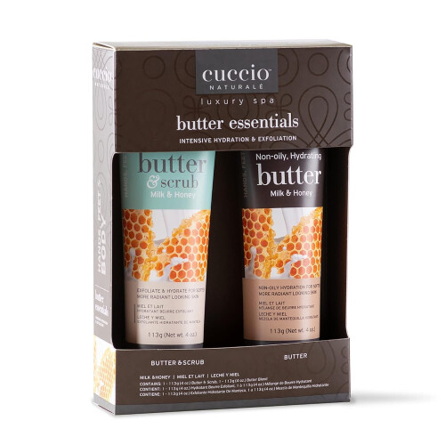 Cuccio Naturale Σετ Βουτύρου και Scrub - Ιδανικό για Ενυδάτωση και Απαλή Επιδερμίδα