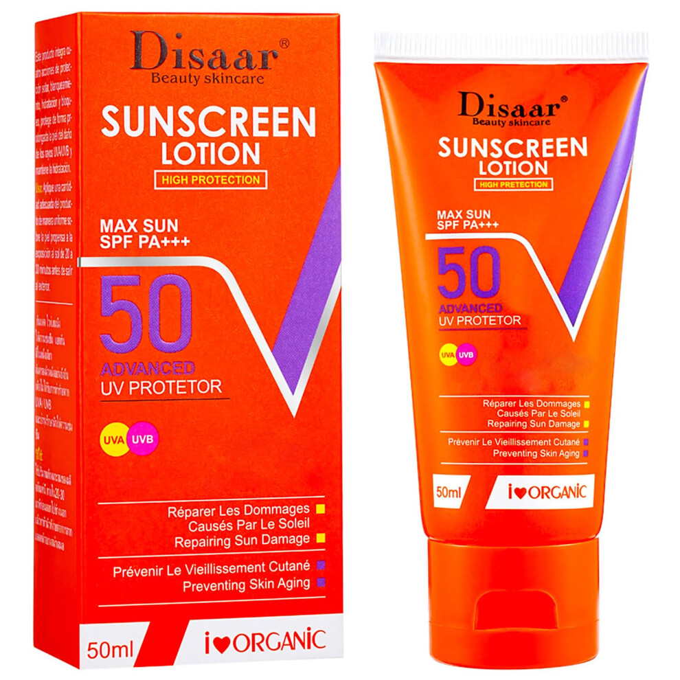 Disaar Skã¸Nhed Disaar Beauty Lemon Extract Sunscreen Lotion High Advanced Protection Spf 50 Pa+++ Uva/Uvb Repair Vitamin C Hydrate Skin 50Ml / 1.69Fl.oz