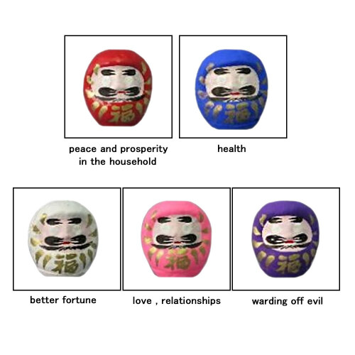 Bambole Daruma Fortune (set da 10 da 4,7 cm, realizzate in Giappone) 1