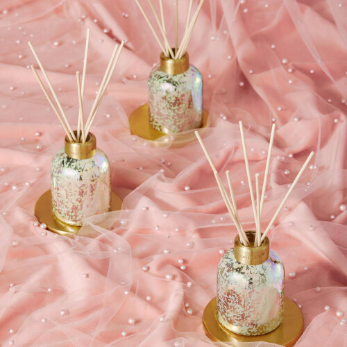 Capri Blue Reed Diffuser - Wordt geleverd met ananasbloem geurende diffuser, olie-diffusersticks en kwik iriserende glazen fles - aromatherapie-diffu 2