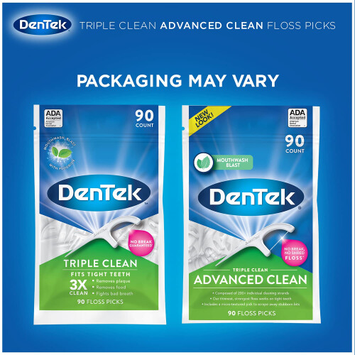 Dentek Triple Clean Floss Picks Mint 90 Count 1