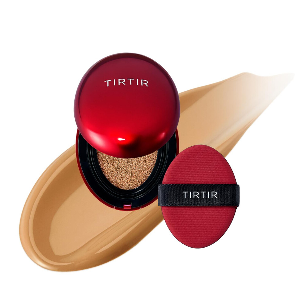 Tirtir Red [*Mini Size*] Mask Fit Cushion Foundation | Long-Lasting Lightweight Buildable Coverage Semi-Matte Finish Korean Cushion Foundation (#3