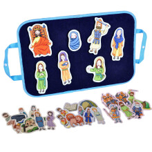 Chefan 4 Pack Felt Board Bible Stories Set Flannel Board Stories Wisdom of Solomon | Jonathan og hans rustningsbærer | Daniel og Lions Den | Isaa