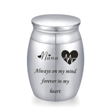 Sunling Decorative Memorial Keepsake Urns For Cremains rostfritt stl mini 1,57 tum hg liten begravning urns kremering aska hllare fr familjem