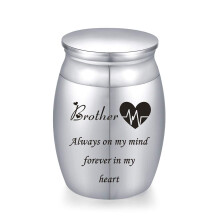 Sunling Decorative Memorial Keepsake Urns For Cremains rostfritt stl mini 1,57 tum hg liten begravning urns kremering aska hllare fr familjem
