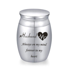 Sunling Decorative Memorial Keepsake Urns For Cremains rostfritt stl mini 1,57 tum hg liten begravning urns kremering aska hllare fr familjem
