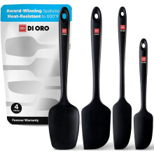 DI ORO Siliconen Spatelset - Rubber Keuken Spatels voor Bakken, Koken, & Mengen - 600F Hittebestendig