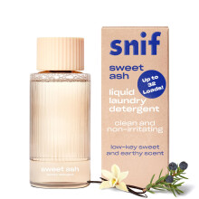 Snif Sweet Ash Laundry Detergent Low Key Sweet and Earthy Scent 64 Loads Non-Irritating to Skin Clean Non-Toxic Vegan Cruelty Free 32oz
