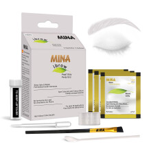 MINA ibrow Henna Professionelles F   rbeset mit Pinsel-Kombipackung | Langanhaltend bis zu 6 Wochen | Punktuelle F   rbungseffekte | Bis zu 30 Anwend