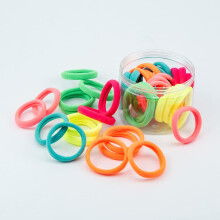 48PCS Seamless Luminous Color Hair Ties High Elastic Ponytail Holders Hair Bands for Women Girls Teens Children Thick Hair Thin Hair Braided Accessor