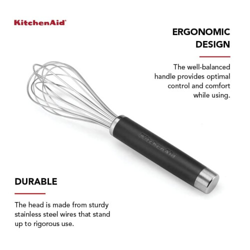 KitchenAid Fouet utilitaire KitchenAid Gourmet 10,5 pouces noir mat 2