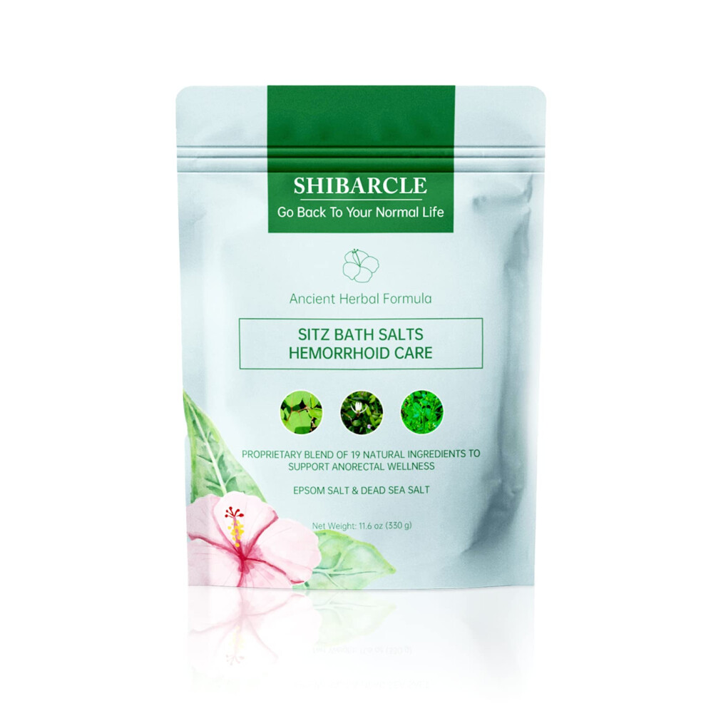 Sitz Bath for Hemorrhoid  Herbal Hemorrhoid Care Formula Epsom Salt Dead Sea Salt Essential Oil Plant Extract  19 Natural Ingredients Sitz Bath Salts