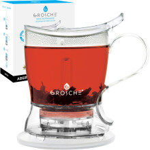 Grosche Aberdeen Tea Infusers Teapot & Smart Tea Maker - Conception sans goutte-goutte BPA | Course | Infusion facile | Clean plus facile (17,7 o