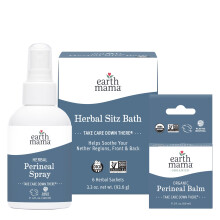 Earth Mama szls utni helyrelltsi kszlet, gondoskodj a Trifecta organikus perinelis balzsammal lofrdovel s gygynvnyes Peri spray-vel, 3