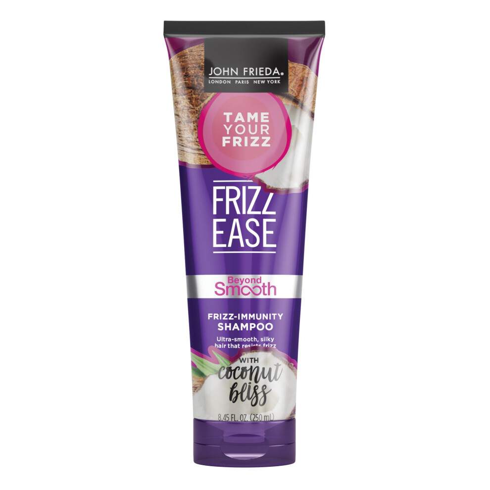 John Frieda Frizz-Immunity Shampoo with Pure Coconut Oil - Prevents Frizz and Anti-Humidity  8.45 Ounces