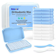 Bretelswax - 10 stuks, 50 voorgesneden wasstrips, 350+ punten, afzonderlijke hoesjes. Inclusief opbergdoos en 2 applicatorhulpmiddelen Food-Grade Pre