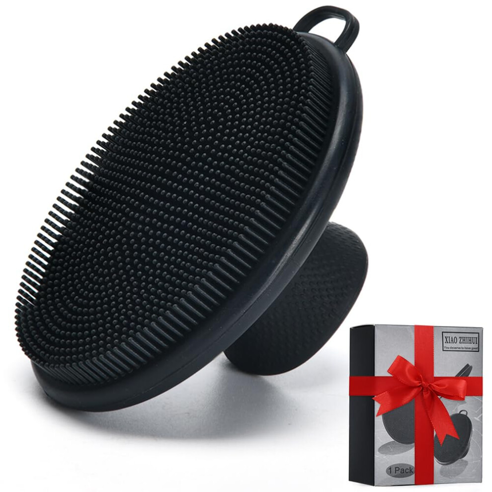 Brosse exfoliante pour le visage en silicone pour hommes et femmes, brosse de nettoyage manuelle à poils souples 1262 de troisième génération, ad