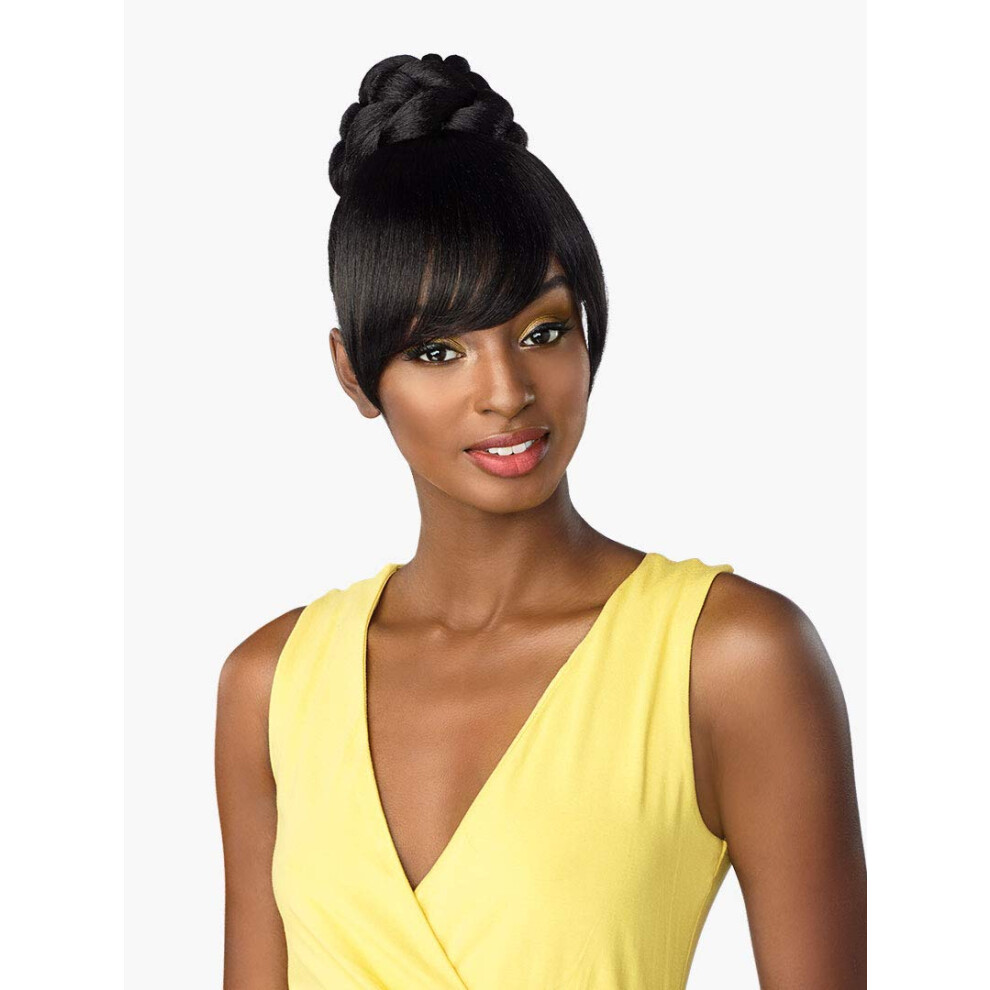 Sensationnel Unisex Bun & Bang Instant Bun With Bangs Gia (1)