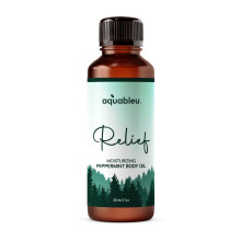 Aquableu Pepermunt Massageolie - Aromatherapiemengsel voor verfrissende verlichting - Fles van 80 ml - Energiek en verjongend - Geweldig cadeau voor