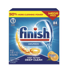Finish Gelpacs Płyn do mycia naczyń o zapachu pomarańczy, 84 szt