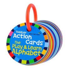 Mollybee Kids Toddler Action Cards Play and Learn Alphabet - A Learning Letters Toddler Activity Game Ages 2