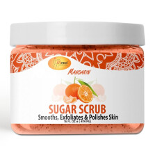 SPA REDI - Cukrowy peeling do ciala Mandarynka 16 Oz Zluszczajacy Nawilzajacy Nawilzajacy i odzywczy Rozswietlajacy lakier Gladka i swieza skra - Pe