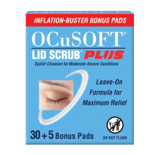 OCuSOFT Lid Scrub PLUS 35 - Vooraf bevochtigde oogliddoekjes voor matige tot ernstige aandoeningen - Reiniger voor maximale verlichting