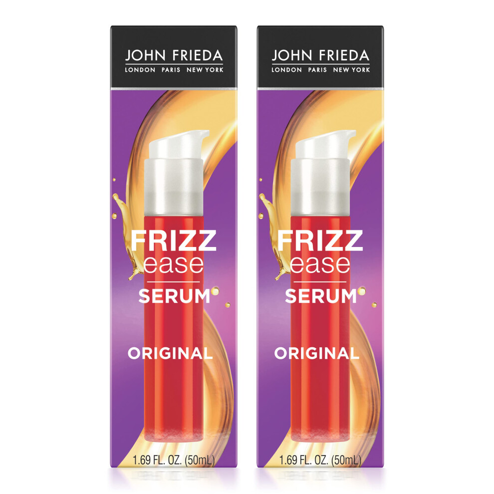 John Frieda Frizz Ease Original Hair Serum  Anti-Frizz Heat Protecting  Infused with Silk Protein  1.69 fl oz (2 Pack)