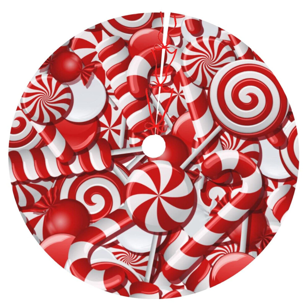 Jupe d'arbre de No   l traditionnelle tourbillonnante en bonbon, d   coration de No   l, 91 cm