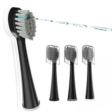 Udskiftning Børstehoveder til vandpick Sonic Fusion 2.0 Flosser tandbørste med dækningskompakt 3 tæller sorte bløde børster