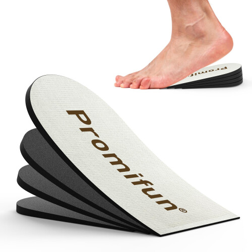 Promifun Adjustable Heel Lifts for Pain Relief - 4 Layer Orthopedic ...