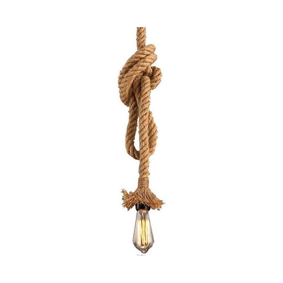 Pendant Fixture Hemp Rope Lamp Vintage Rope Ing 6.5Ft 200Cm Single Head E26 E27 Base Light