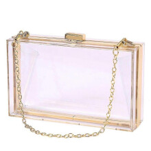 Women Acrylic Transparent Evening Bags Clutch Vintage Banquet Handbag