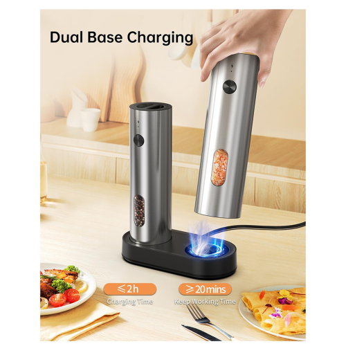 Rechargeable Electric Salt and Pepper Grinder Set 2
