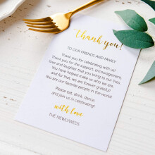 Crisky 50 stuks bruiloft bedankkaartjes folie goud dank u chique en elegante bruiloft tafel centerpieces en bruiloftsdecoraties bruiloftsbenodigdhede